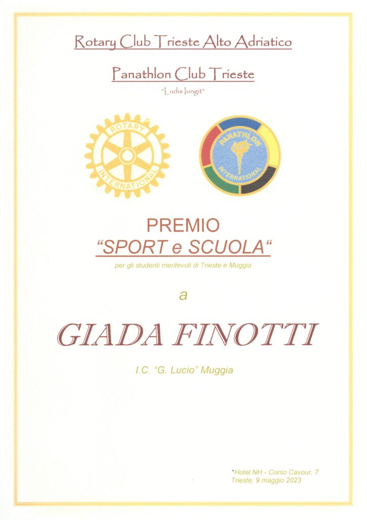 PREMIAZIONE SPORT SCUOLA PANATHLON ROTARY